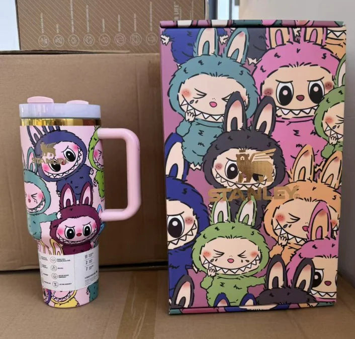 Limited Edition Labubu Stanley 40 oz Tumbler + FREE GIFT BOX