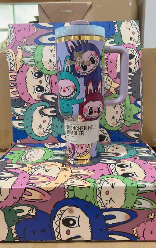 Limited Edition Labubu Stanley 40 oz Tumbler + FREE GIFT BOX