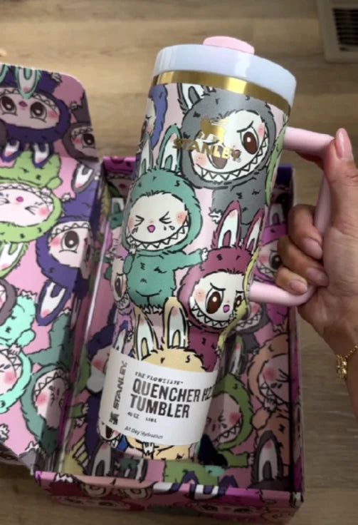 Limited Edition Labubu Stanley 40 oz Tumbler + FREE GIFT BOX